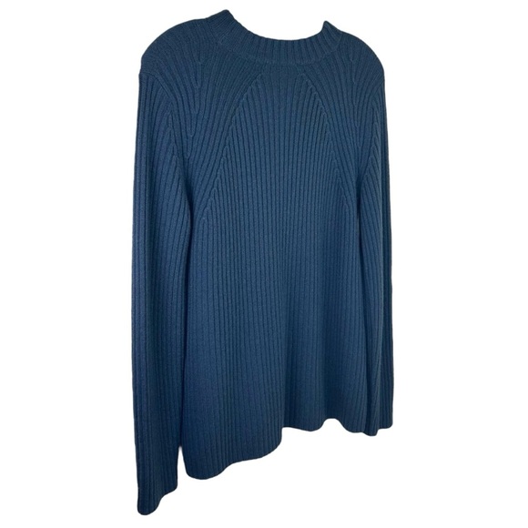 Vince - Women’s Wool, Cashmere Blend Knit Sweater in ‘Tide Pool’ - Blue, Medium - Picture 6 of 14